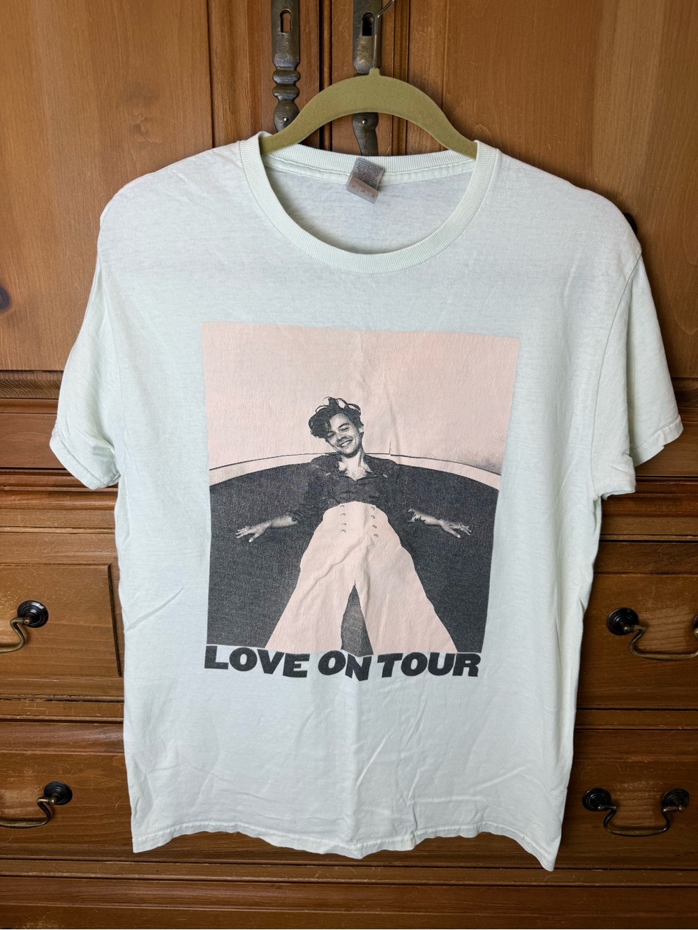 Harry Styles Love on Tour Gildan Pale Mint Blue Tee